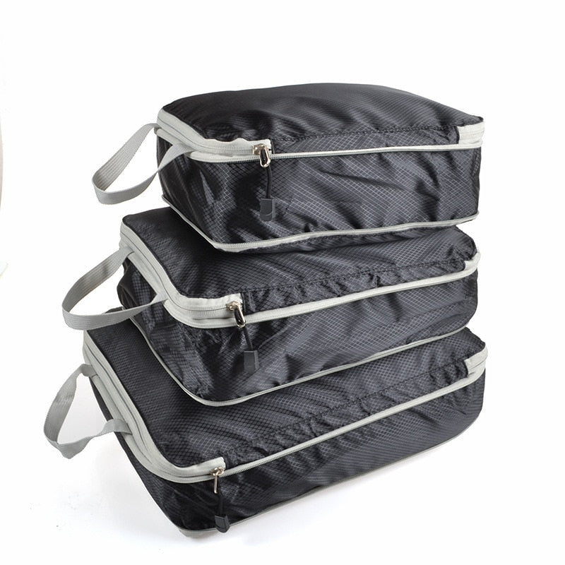 Conjunto de bolsas organizadoras para viagem